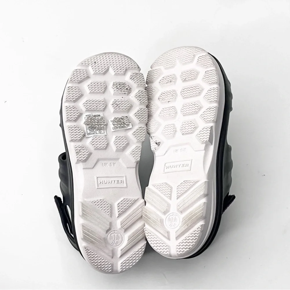 HUNTER Bloom Algae Foam Black Adjustable Straps Sandals Women’s 7 Beach Hiking